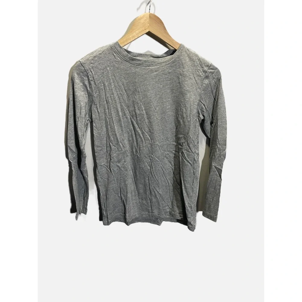 Primary Long Sleeve T-Shirt Kids 14 Grey Cotton Crewneck Basic Casual‎ Tee
